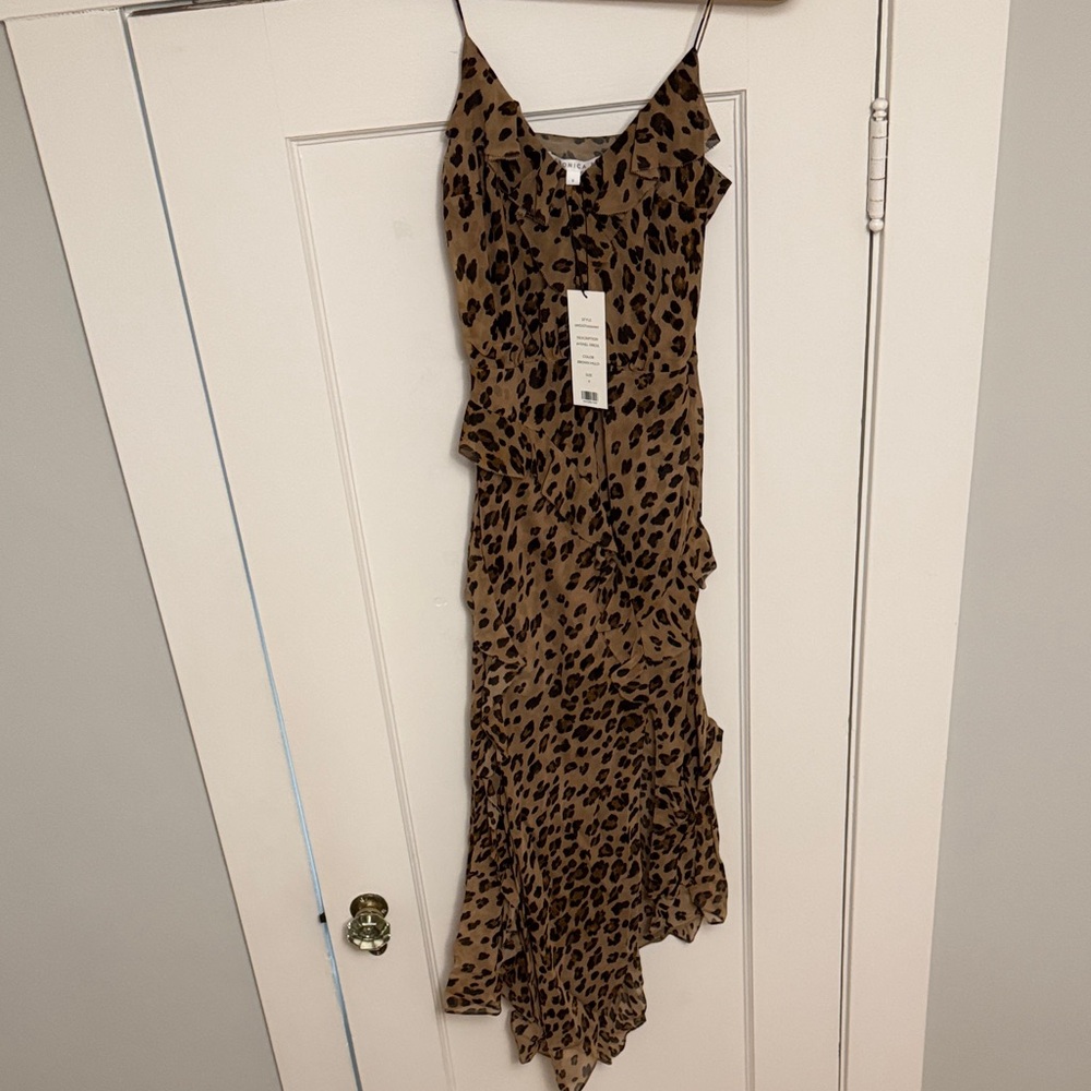 NWT Veronica Beard Leopard Print Asymmetrical Dress